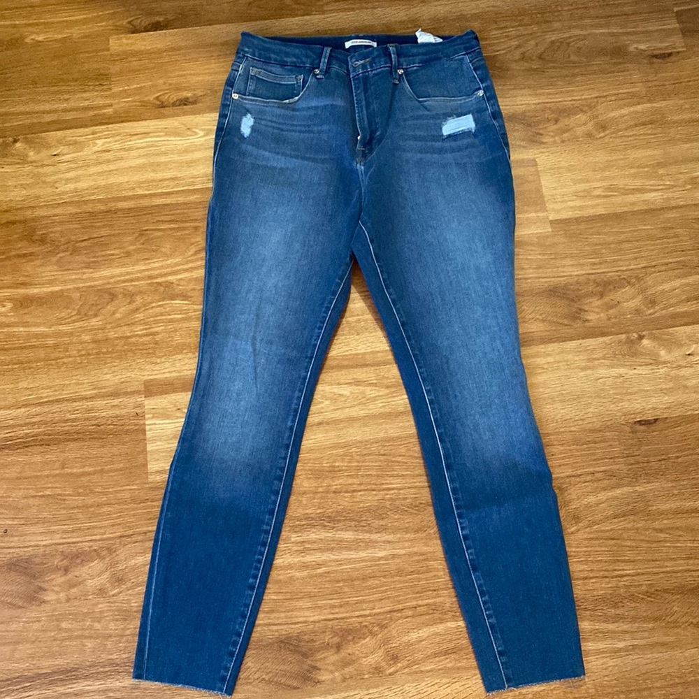 Good American Good Legs raw hem